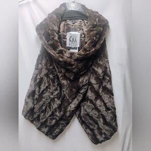 Carlos Falchi Brown Faux Fur Vest
